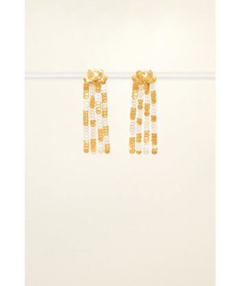 Two-tone brass pendant earrings du meilleur 