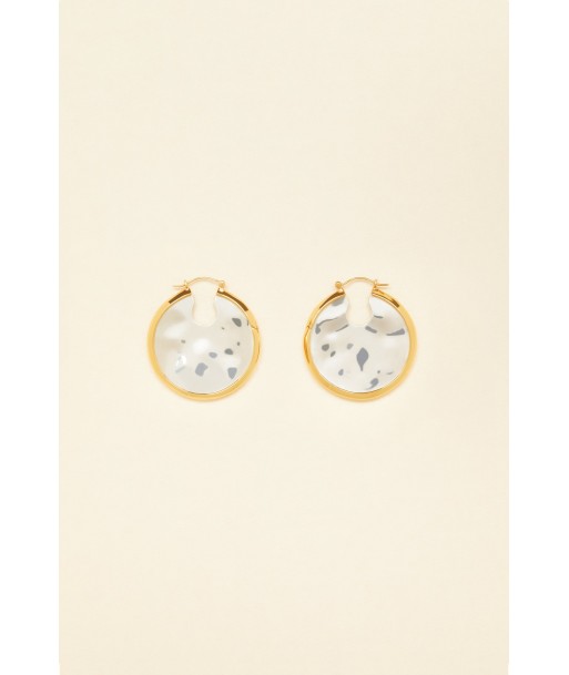 Hammered brass hoop earrings Economisez 