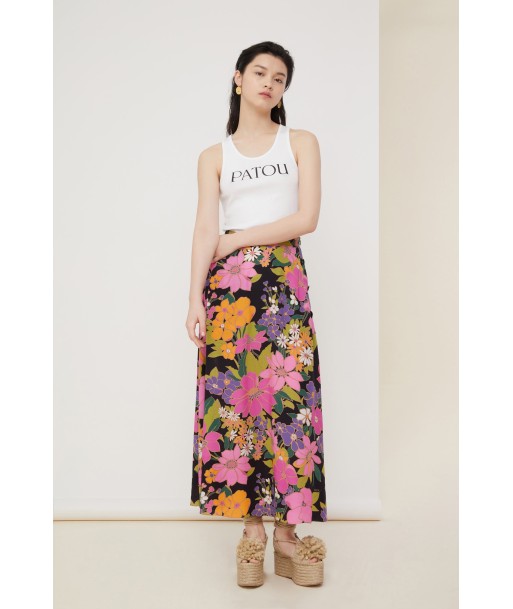 Printed crepe midi skirt vous aussi creer 