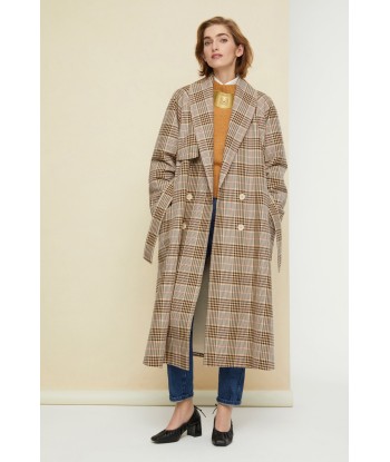 Tartan gabardine trenchcoat meilleur choix