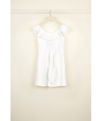 Frilly herringbone cotton minidress plus qu'un jeu 