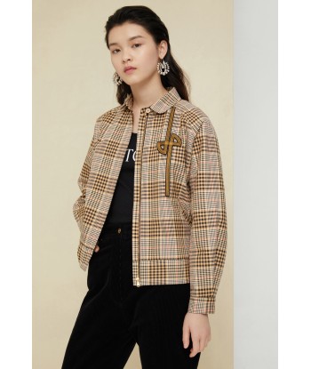 Tartan cotton bomber Paris Déstockage Promo