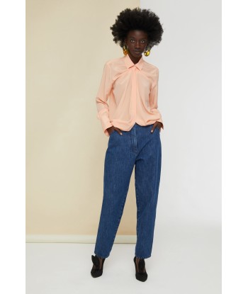 Iconic draped silk blouse l'achat 