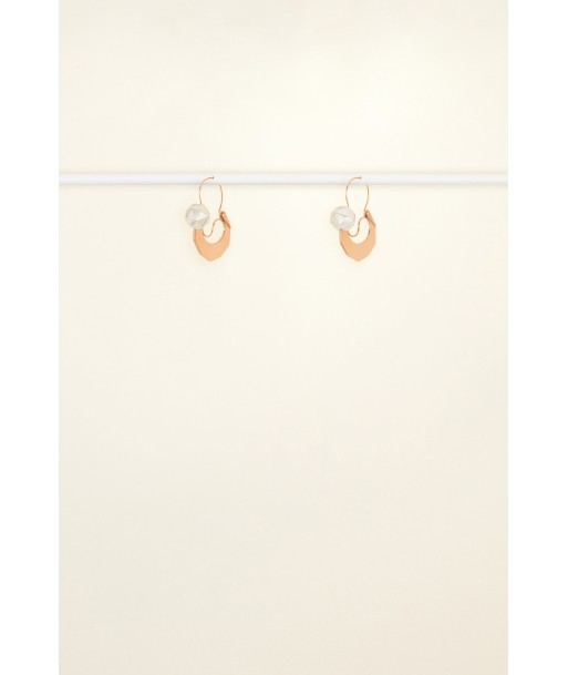 Small Facet Hoop Earrings - Copper and Silver livraison gratuite