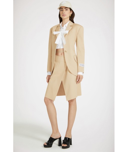 Veste ample ceinturée en gabardine de coton Paris Déstockage Promo