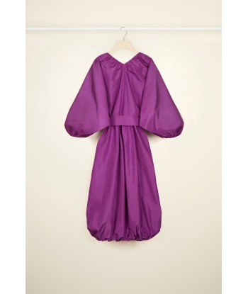 Belted maxi dress in eco-friendly faille de la marque