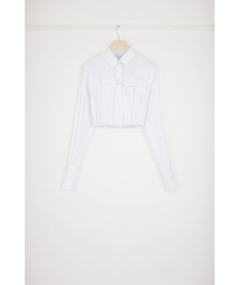 Chemise courte à noeud en coton éco-responsable commande en ligne