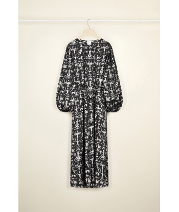 Maxi shirt dress in printed eco twill satin Jusqu'à 80% De Réduction