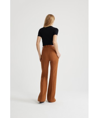 Pantalon évasé en tweed de laine éco-responsable et coton bio en ligne