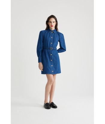 Robe courte en denim bio est présent 