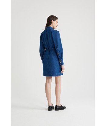 Robe courte en denim bio est présent 