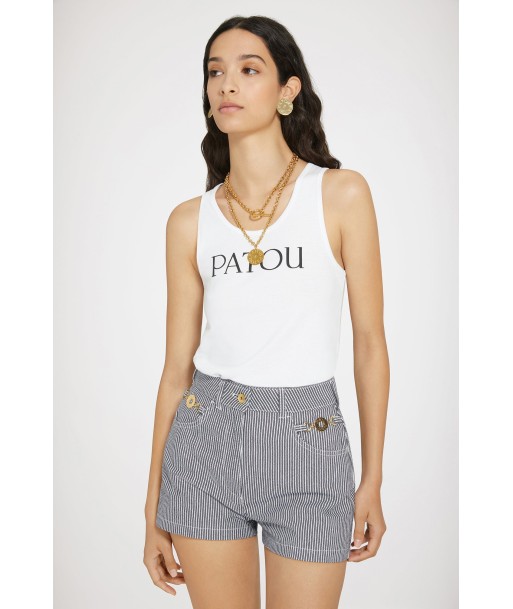 Mini short en denim rayé 2024